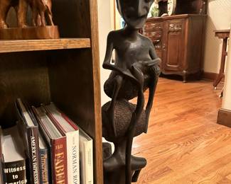 LARGE Hand Carved African Figural Statue