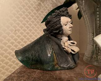 1987 Signed CHOPIN Ceramic Bust