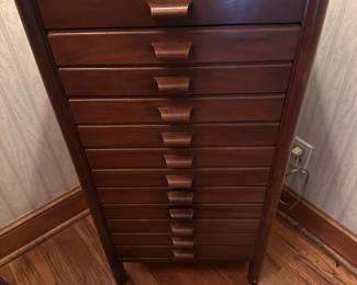 Antique Map Drawer Cabinet