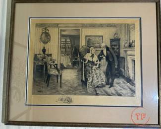 Original Etching by W. DENDY SADLER "For Fifty Years" 