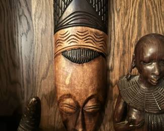 Hand Carved African Tribal Wood Mask