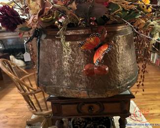 Vintage Hammered Copper Kettle