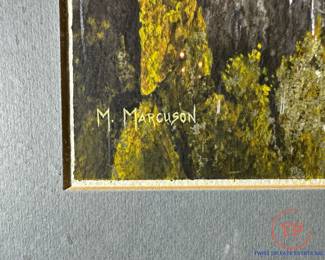 Original Watercolor of Auklets by M MARCUSON