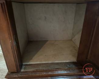 Antique Marble Topped French Style End Table