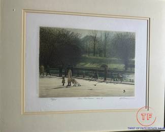HAROLD ALTMAN Signed and Numbered Lithograph "Parc Montsouris 1982 II"