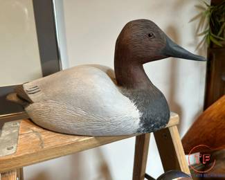 Original Hand Carved Redhead Male Duck by PAUL JOHNSGARD