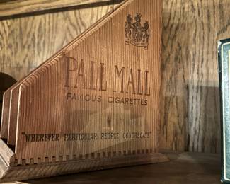 Vintage PALL MALL Wood Store Counter Display