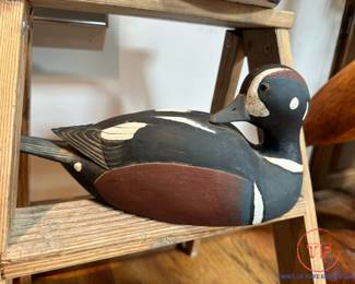 Original Hand Carved Harlequin Duck by PAUL JOHNSGARD