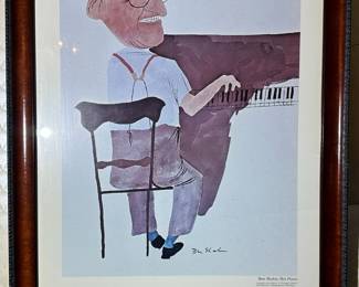 1975 Exhibition Poster by BEN SHAHN "Hot Piano" (Harry S Truman)