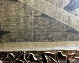 Antique Carl Schweninger Print Musical Hall of Fame Composers