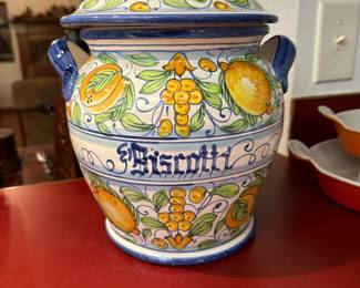 Vintage Sur La Table Biscotti Canister