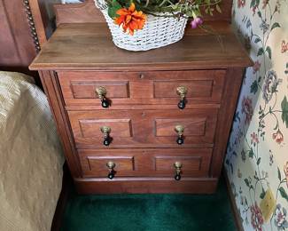 Eastlake Nightstand with Original Pulls