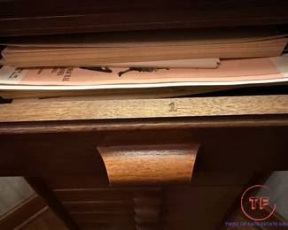 Antique Map Drawer Cabinet