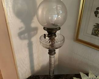 Early 1900's Edwardian Oil Lamp