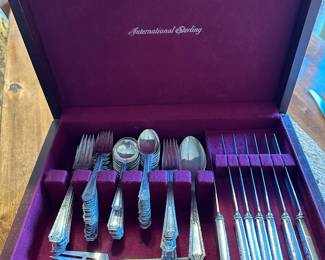 International Sterling SILVER Flatware Set