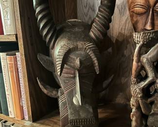 Hand Carved African Kponyungo Fire Spitter Mask