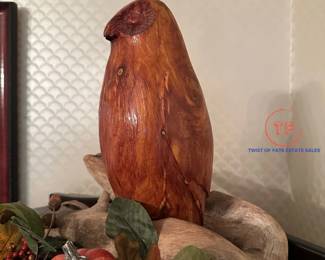 Primitive Owl Carving by PAUL JOHNSGARD