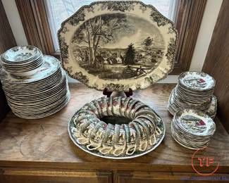 JOHNSON BROS Friendly Village Dinner Service Set