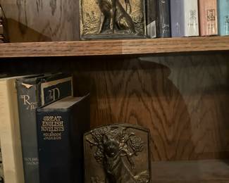 Vintage Brass German Shephard Bookends