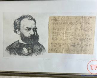 Original Signed and Numbered Etching "Dvorak" by CHARLES BRAGG