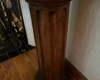 Antique Carved Wood Corinthian Style Column
