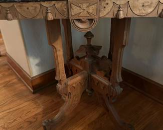 Antique Marble Topped Eastlake Side Table