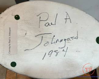 Original Hand Carved Redhead Male Duck by PAUL JOHNSGARD