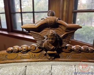 Antique Carved Victorian Parlor Settee