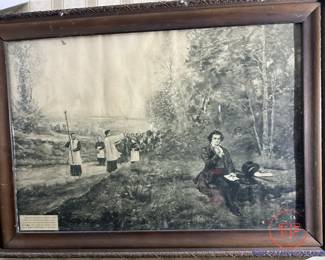 Beethoven at Work on Pastoral Symphony Print