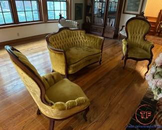 Antique Kimball Victorian Parlor Set