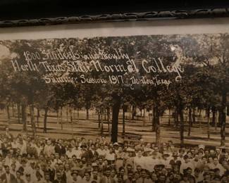 Vintage Framed Photos of North Texas State Normal College and 101 Ranch General Store