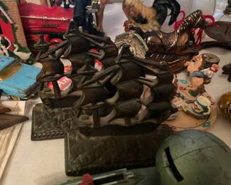 Sailing Ship Book Ends