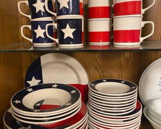 Red, White and Blue Dishes