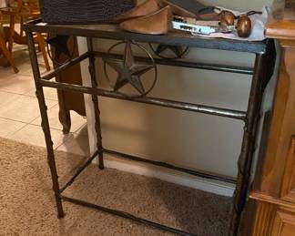 Small Metal Table with Texas Star