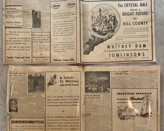 Laminated Newspaper Pages Kennedy, etc.