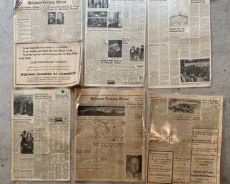 Laminated Newspaper Pages Kennedy, etc.