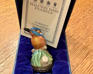 Halcyon Days Enamel Kingfisher