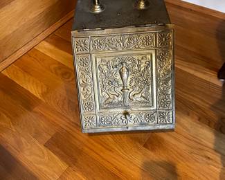 Hand Chased brass coal scuttle