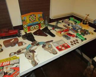 Lots of toys Cap Guns, Cameras, Holsters