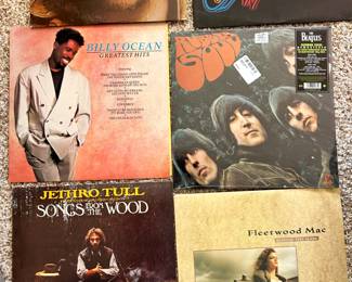 two boxes of records. I put on each side of the sofa and can sit and go through the records.