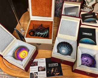 Japanese Tenmokus all still in their little boxes.