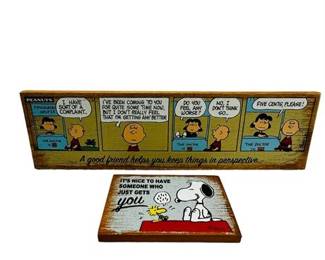 Lot 166 1 Bid(s)
Peanuts Comic Strip Wall Hangings