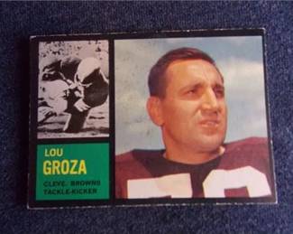Lot k26 2 Bid(s)
1962 Topps #32 Lou Groza, Cleveland Browns