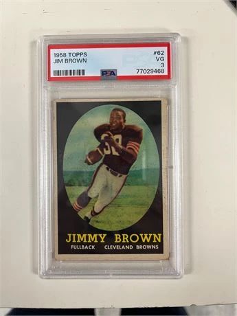 Lot 001   0 Bid(s)
MEGA CARD Jimmy Brown Rookie PSA 3