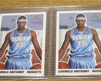 Lot 015   0 Bid(s)
(2) Topps Carmello Anthony Rookie Cards