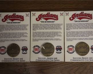 Lot 120   0 Bid(s)
(3) Indians Inaugural Season 1994 Commemorative Coin Series