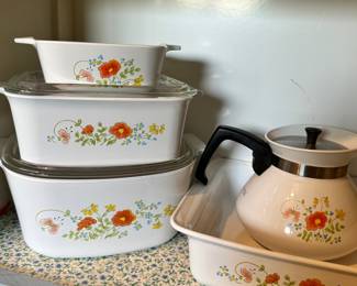 Corningware Poppy Dishes