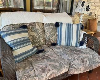 Wicker Outdoor couch (in screened in patio)
