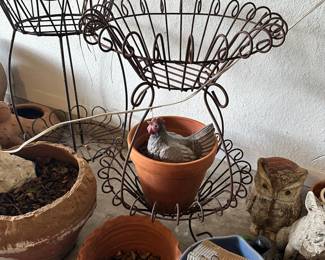 Misc. Yard Art, Pots and Plant stands