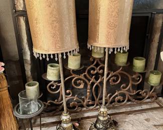 Lamps, Fireplace candle holder